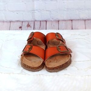 Time & True‎ Womans Brown 100%Leather & Cork Sandals sz 9 M